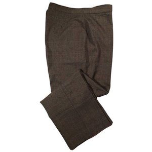 Brown Plaid Dress Pant